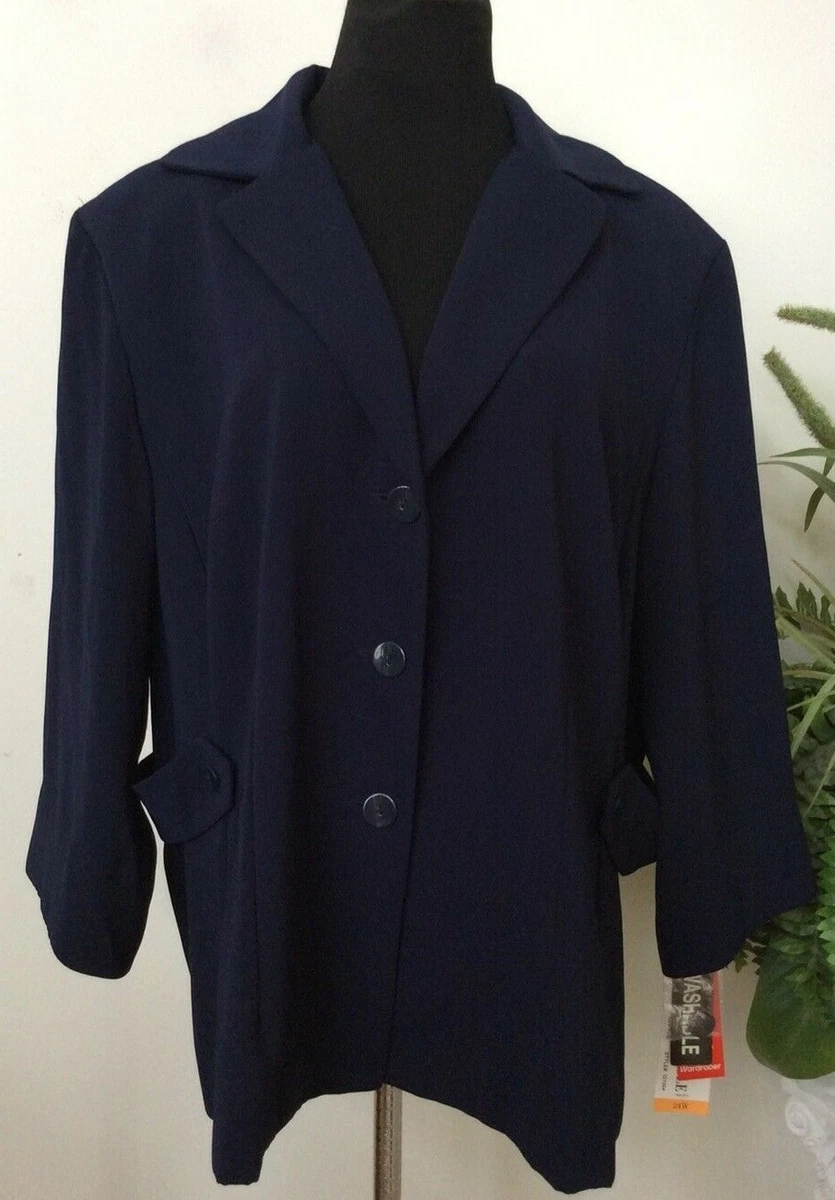 NWT Danny & Nicole Women's Navy Blue 100% Polyester