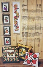 Stitchery Craft Kit Vtg 1977 Artcraft Concepts Needlepoint PLUM 5" x 7" Finished