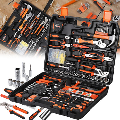 236 pcs Socket Wrench Auto Repair Tool Set Metric 1/4'' 3/8'' Drive Hand Tool Kit