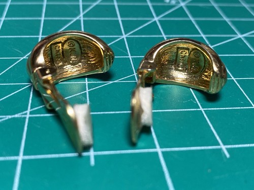 Vtg Kenneth Jay Lane Stone Knocker Hoop Earrings Interchangeable lot colorful - Picture 5 of 6