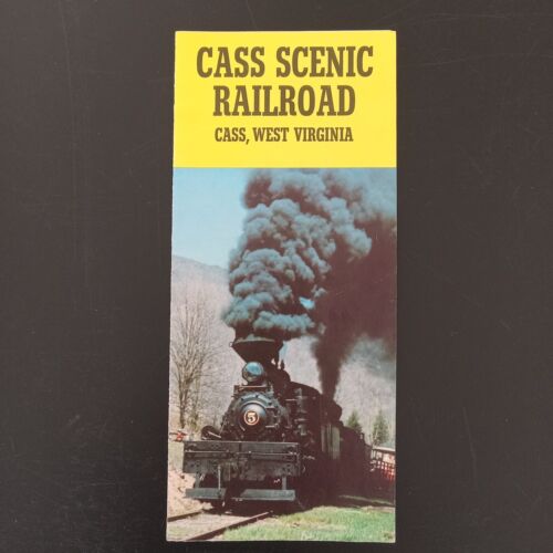 Cass Scenic Railroad Cass West Virginia Illustrated 4 panel Brochure c.1965