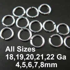 Sterling Silver Open Jump Rings (All Sizes) Wholesale Bulk Lots