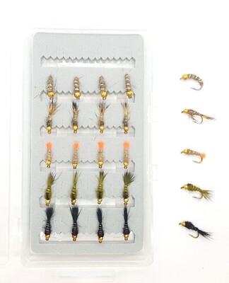 Goldhead River Nymph Hare's Ear Selections, Forellenangeln Fliegen
