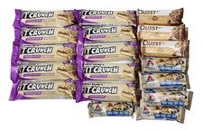 Fit Crunch, Quest & Atkins Protein Bars, Mixed Lot of 24 - BB: 1/30/2026+