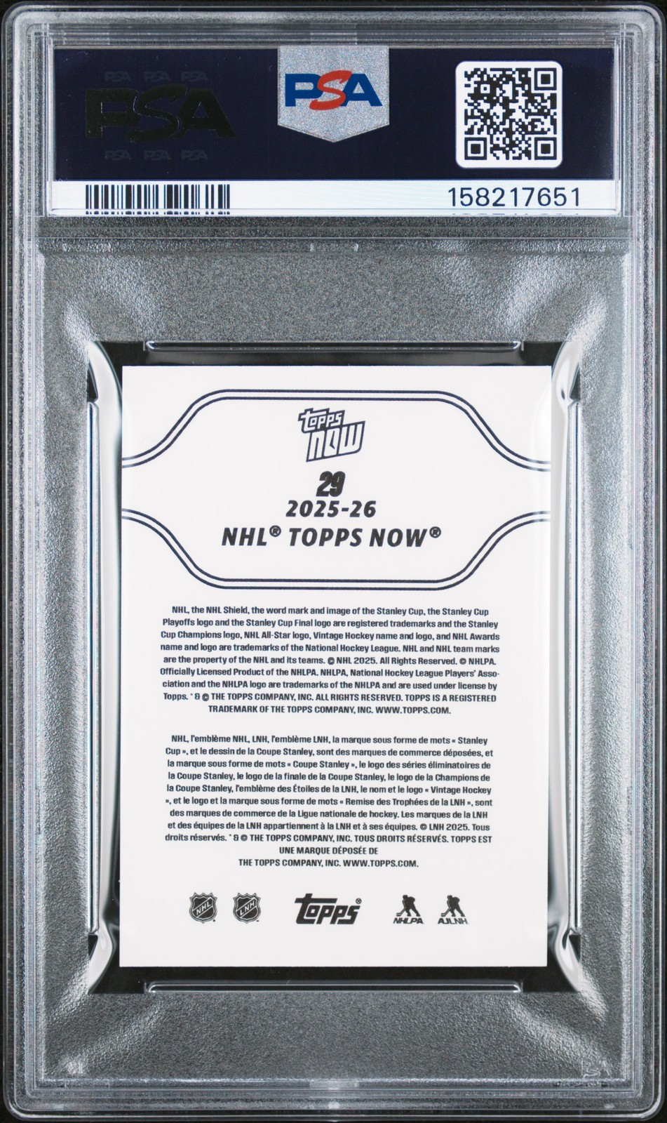 2025-26 Topps Now NHL Stickers #29 Alex Ovechkin PSA 10 view 2