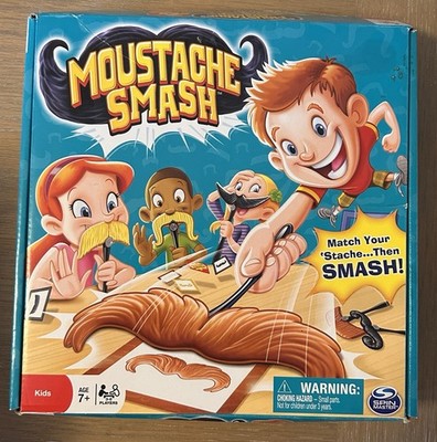 Spin Master Moustache Smash Party Game Complete 3 Players Age 7+ Kids