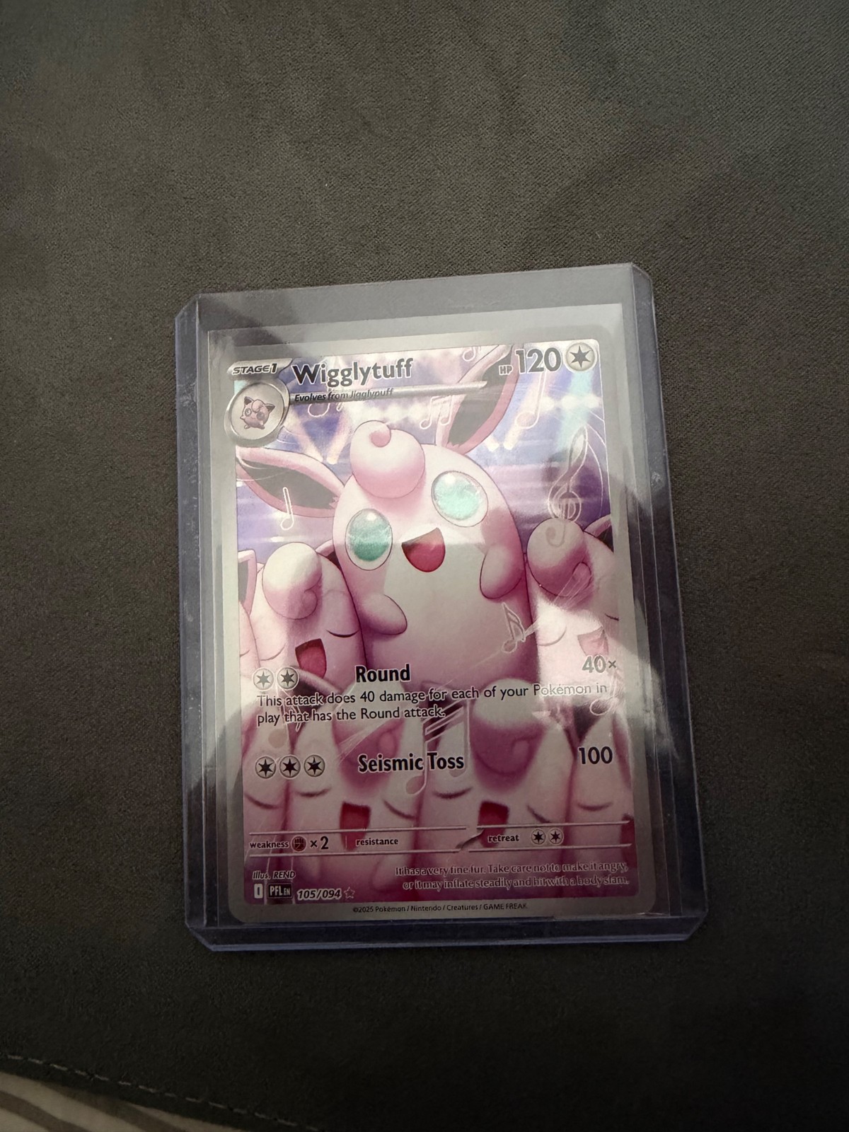 Pokemon TCG Wigglytuff - 105/094 Holo ME02: Phantasmal Flames Illustration