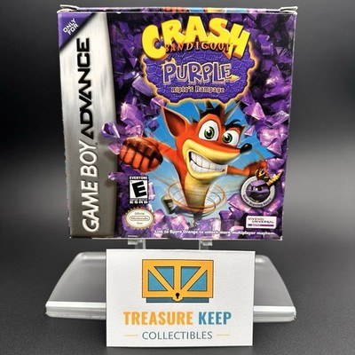 Crash Bandicoot Purple: Ripto's Rampage (Game Boy Advance, 2004) CIB  & Tested