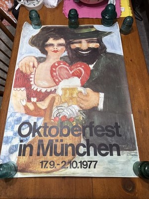 Octoberfest in Munich German Beer Travel Poster 1977 Oktoberfest