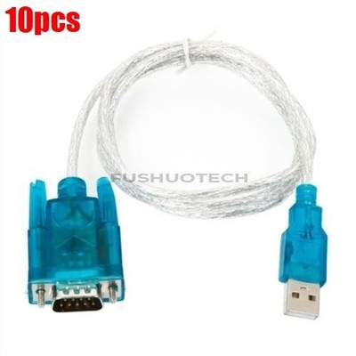 10Pcs Usb To RS232 Serial Port 9 Pin DB9 Cable Serial Com Port Adapter Conver cm