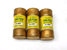 LOT OF 3 BUSS LPJ-60SP LOW PEAK DUAL ELEMENT TIME DELAY FUSE 600VAC 60A