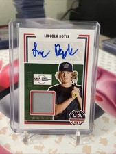 Lincoln Boyle 2022 USA Baseball Stars & Stripes - AUTO RELIC /349