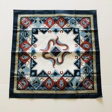 Vintage Southwestern Western Tribal Bandana Neckerchief Scarf Made in USA Aztec