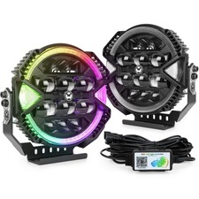 9 Inch LED Off Road Lights, 2PCS High  Low Brightness Driving Work Lights wi...