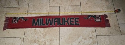 Vintage Milwaukee Bucks Knit Scarf  Retro Adidas  Green And Red Unique.  8x60
