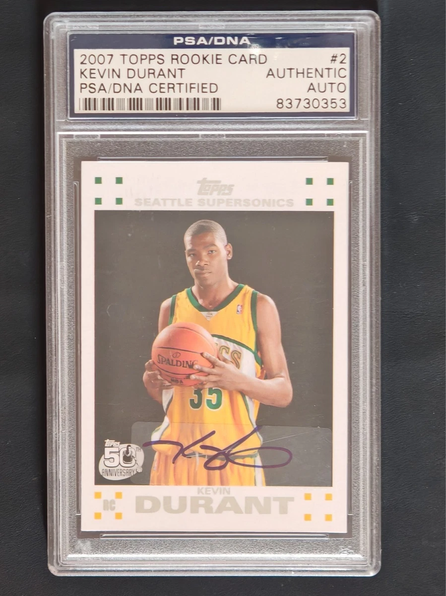 Topps Kevin Durant Basketball Autographed Sports Trading Cards