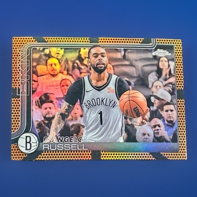 D Angelo Russell Orange Border Refractor 2025-26 Topps Chrome #79