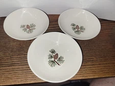 Stetson Marcrest Misty Pine Berry Dessert Bowls Set of 3 VTG 5 3/8" MCM Vintage
