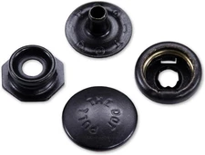 HolsterSmith Metal Snap Sets - (Line 24) - (Pull The Dot) - (Black) - (1 Set)...
