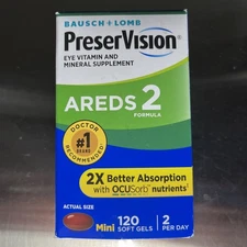 PreserVision Areds 2 Eye Vitamin and Mineral - 120 Softgels Exp: 09/2026 