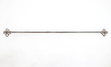 Vintage 24.125 in. Nickel Finish Steel Towel Bar