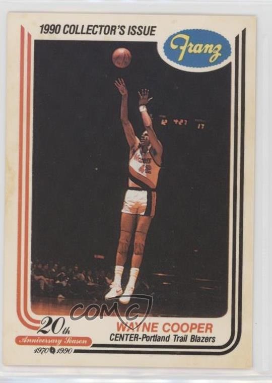 1989-90 Franz Portland Trail Blazers Food Issue Wayne Cooper #3 8em