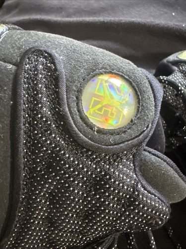 Children Size 13 Nike Air Jordan XIII Retro Black Cat Shoes - Picture 9 of 14