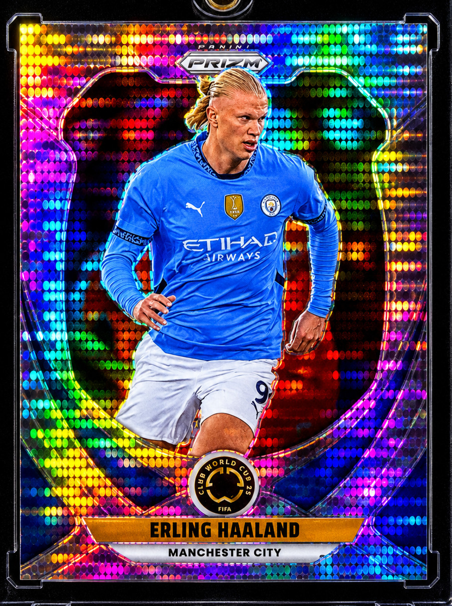 ERLING HAALAND SILVER DISCO REFRACTOR PRIZM Holo Panini SP Norway World Cup GOAT view 2