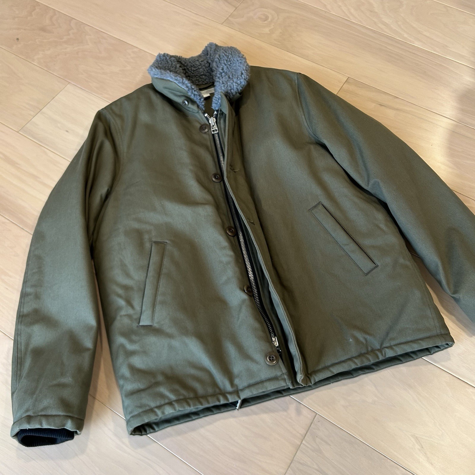 Outerknown Hunter Shearling Lined Olive Men's Lar… - image 2