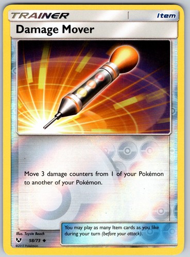 Damage Mover 58/73 Reverse Holo Shining Legends Pokemon TCG