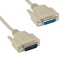 KENTEK 10 Feet FT DB15 Monitor Extension Cable Cord Connector 28 AWG Beige