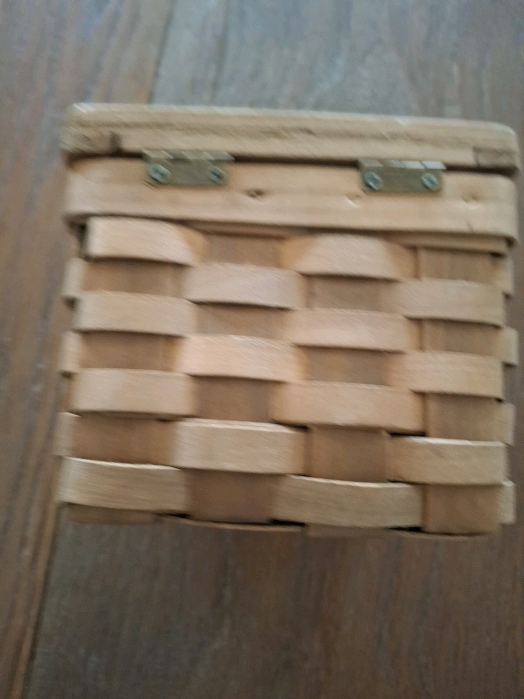 Vintage Small Hinged Lid Berry Basket Hide Your Treasures Here!