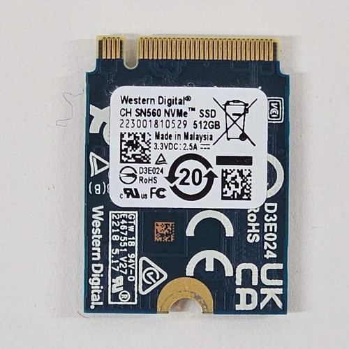 Western Digital WD 2230 mm CH SN560 512 GB M.2 NVMe SSD per Xbox Series X/S