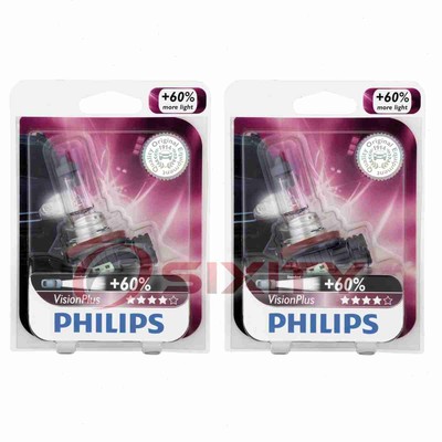 2 pc Philips Low Beam Headlight Bulbs for Saab 9-3 9-3X 9-7x 2005-2011 fe
