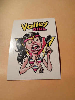 1983 General Mills Zero Heros Trading Card Sticker Card Vintage #41 Valley Girl