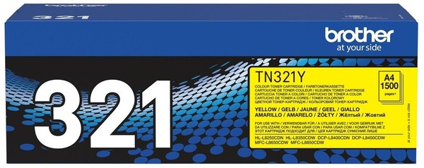 Original Toner Brother TN-321Y Gelb TN321Y TN321 TN-321 FüR Ca. 1500 Seiten-image