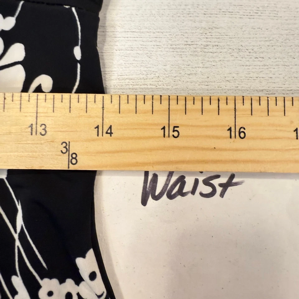 De Colección Maurices y2k Pequeño Floral Negro Blanco Arco Caprichoso Secretaria de Carrera EE. UU. Foto 4 de 4