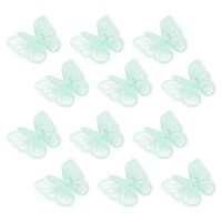 12Stk Schmetterlings-Spitzen-Applikationen 45Mm AufnäHpatches GrüN