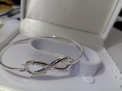 Equilibrium versilberter Infinity Armreif Mama Armband I love my mum
