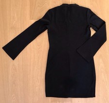 SuperDry black dress - UK size 10, zip closure, slightly flared sleeves