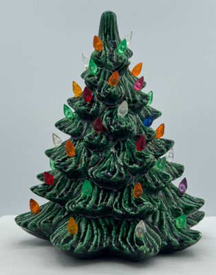 Vintage 8'' Ceramic Christmas Tree - No Box Not Sure What Brand - Atlantic?
