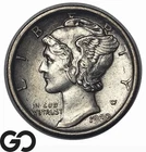 1920-S Mercury Dime, Subtle Color, BU++, Better Date