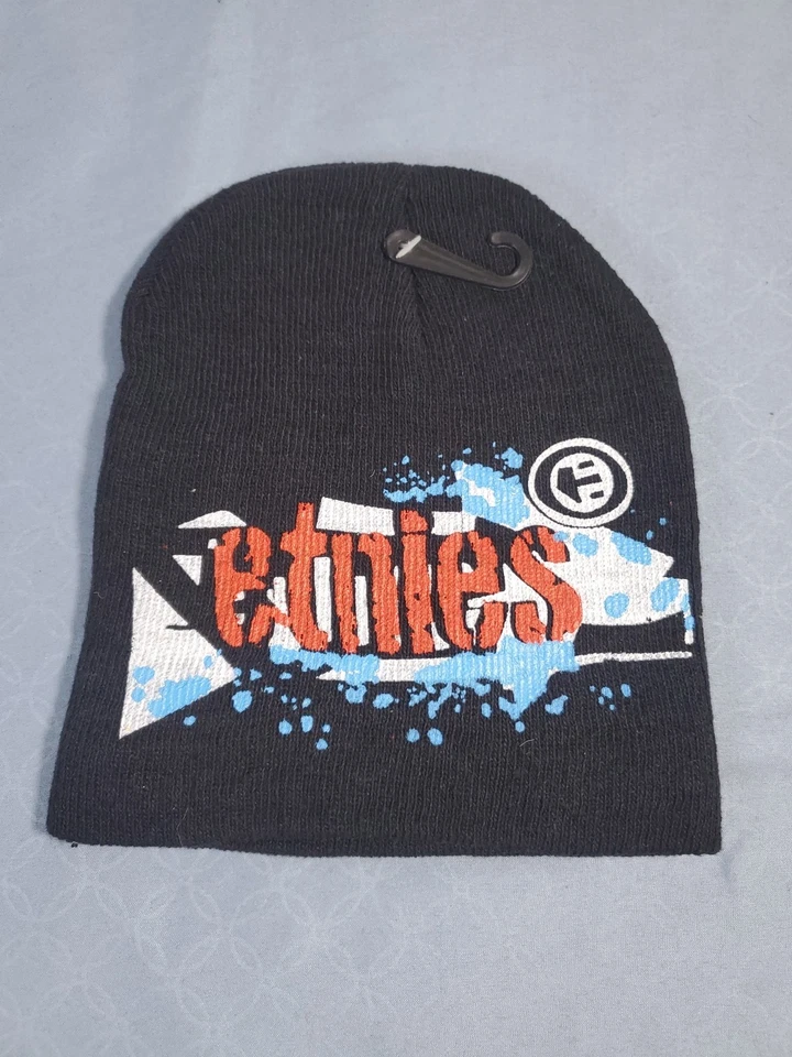 Etnies Beanie Skull Black Cap Hat NEW - Image 4 of 4