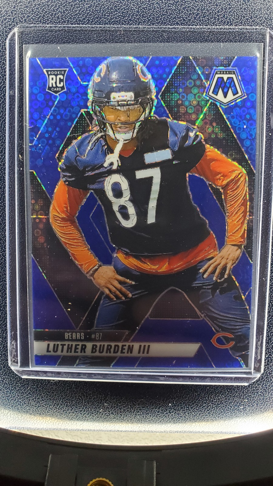 2025 Panini Mosaic Luther Burden #383 Blue Disco Prizm /99