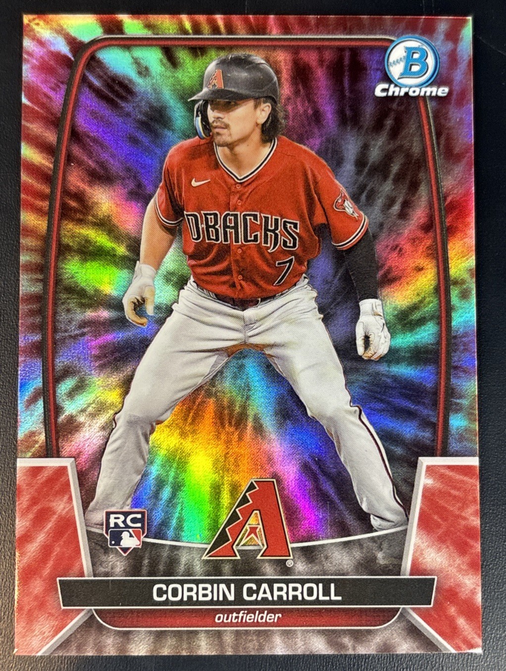 2023 Bowman Chrome Corbin Carroll #5 Color Run Refractor /23 Rookie RC Dbacks SP