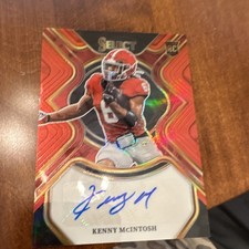 2023 Panini Select Draft Kenny McIntosh #RS-KMC Red Prizm Rookie Auto