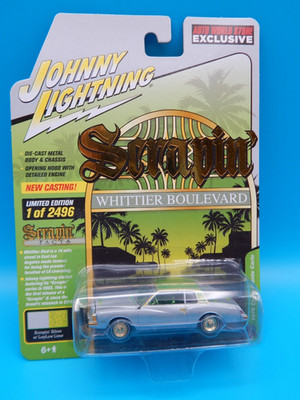 JOHNNY LIGHTNING 1978 Chevy Monte Carlo Silver Scrapin' Whittier Boulevard (G)