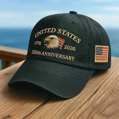 United States 250th Anniversary Baseball Cap   3D Embroidered Hat