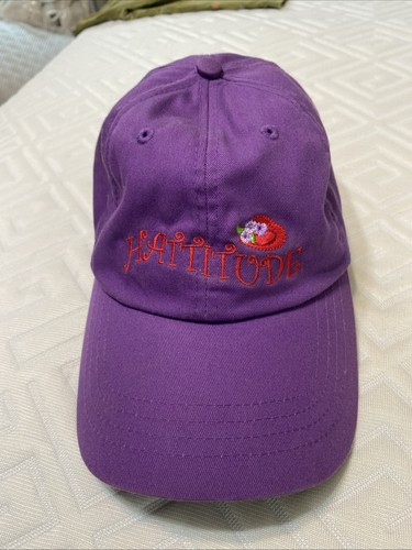 Hattitude Purple Hat Cap With Embroidered Red Hat Icon Adjustable Cap