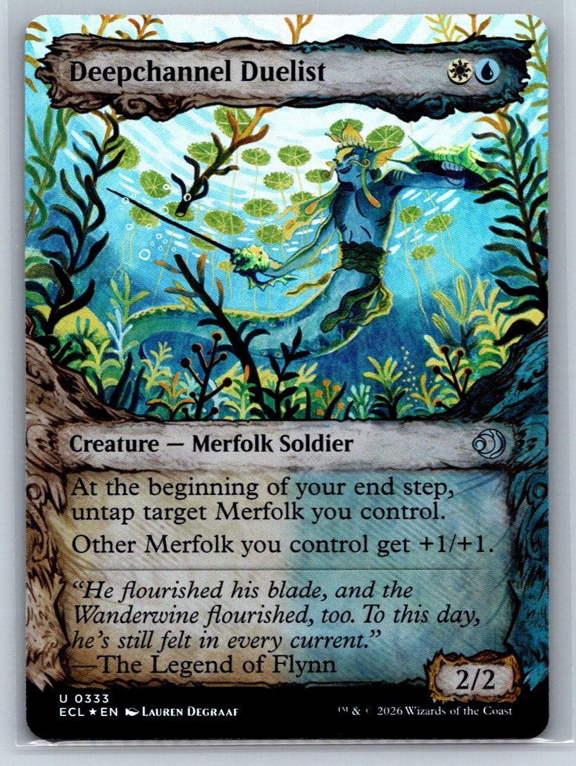 Deepchannel Duelist (Showcase) #333 Foil Lorwyn Eclipsed MTG - NM